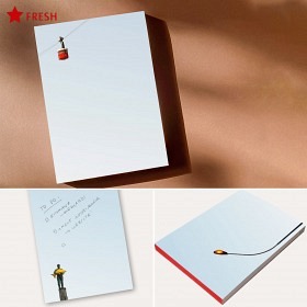 Notizblock. Freisteller. DIN A6.