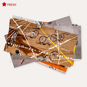 Postkartenset. Straße. 10 Postkarten (8 Motive). DIN lang.