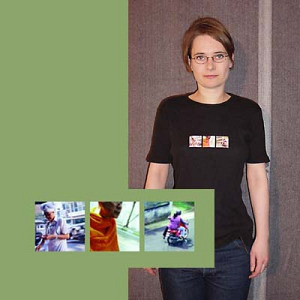 Asien-Shirt, 2nd-hand Trödel, Variante: Kurzarm, schwarz