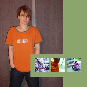 Asien-Shirt, 2nd-hand Trödel, Variante: Kurzarm, orange