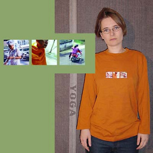 Asien-Shirt, 2nd-hand Trödel, Variante: Langarm, orange